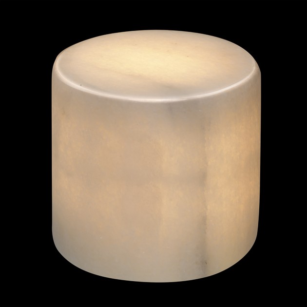 MARBLE L white polished äkta marmor bordsljus